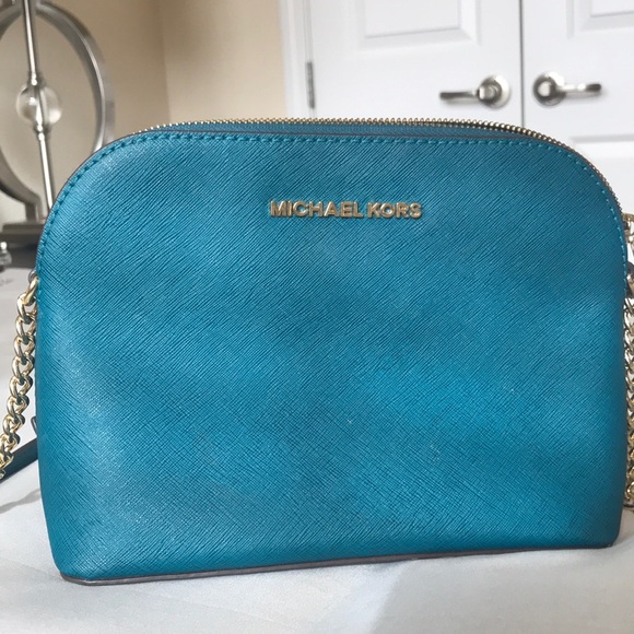 michael kors teal crossbody